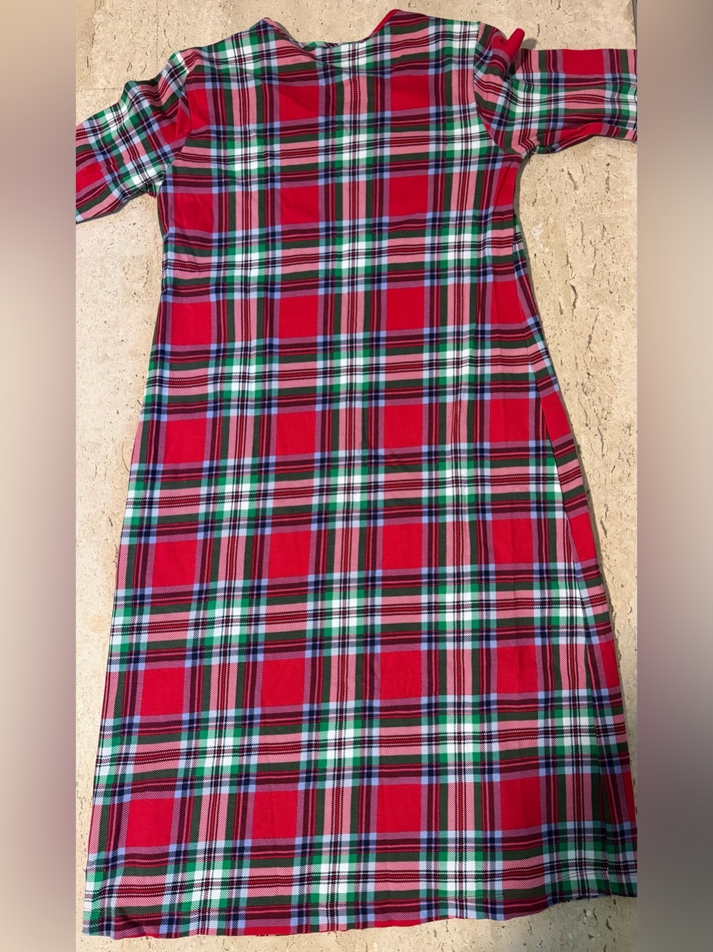 Land’s End Cotton Long Sleeve Plaid Midcalf Nightgown 100% Cotton Sze XS - Picture 4 of 6